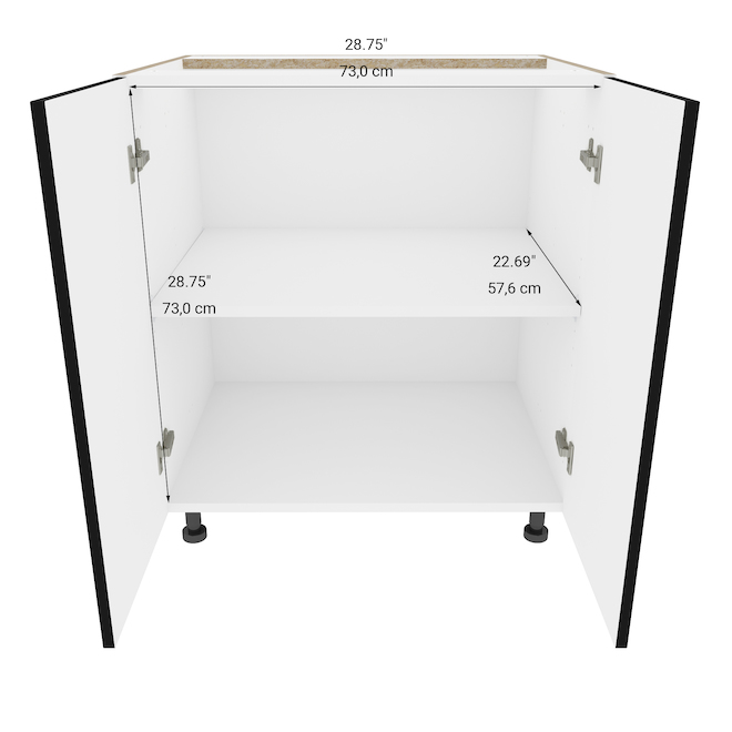 Eklipse Onyx Base Kitchen 30 1/4in x 34 3/4in Black RD