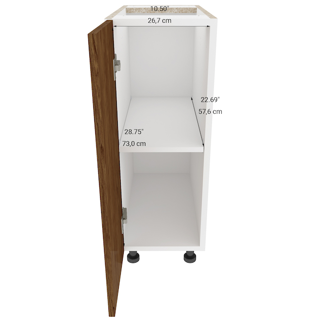 Armoire de cuisine Eklipse, module inférieur, collection Saphir, 12 po