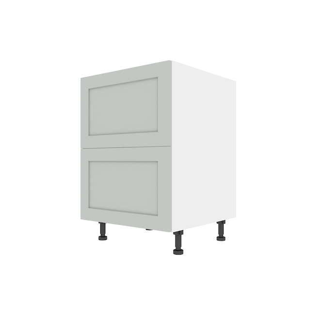 Eklipse Angelite Base Kitchen Cabinet - 2 Drawers - 24-in - Polymer - Grey
