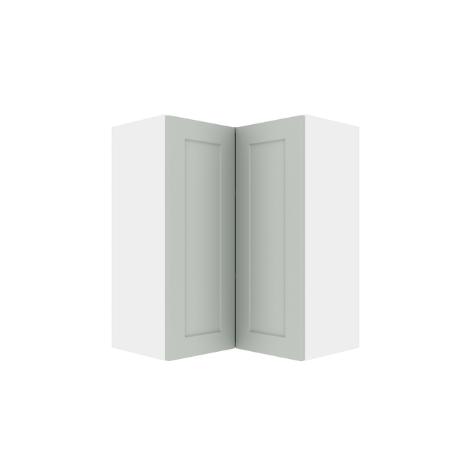 LANDON&CO ELITE  2-Doors 2-Shelf Corner Wall Cabinet - 24-in x 30-in - Gray