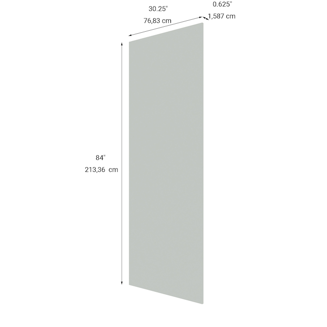 LANDON&CO ELITE Utility Panel - 30-in x 85-in - Polymer - Gray