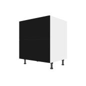Eklipse Onyx Base Cabinet - 2 Drawers - 30-in - Polymer - Matte Black