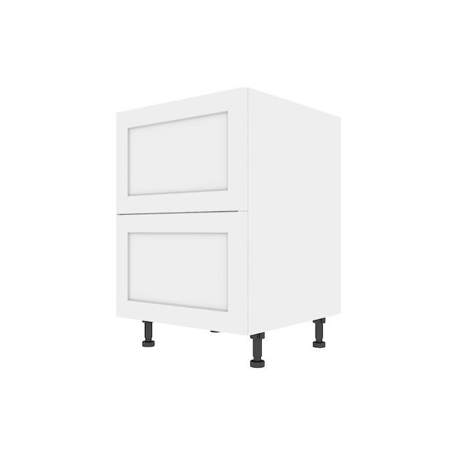 LANDON&CO ELITE 2-Drawers Base Cabinet - 24-in - Shaker Style - White