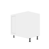 Eklipse Perle Hidden Corner Base Cabinet - 1 Door - 36-in - Polymer - Matte White