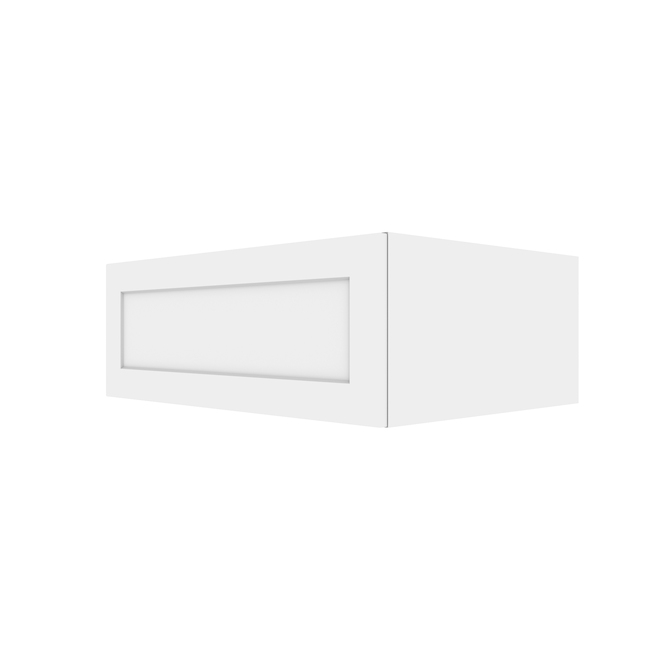 Eklipse Perle Horizontal Wall Cabinet - 1 Door - 33-in x 24-in - Polymer - Matte White