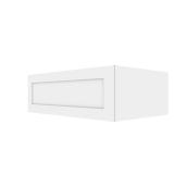 Eklipse Perle Horizontal Wall Cabinet - 1 Door - 36-in x 24-in - Polymer - Matte White