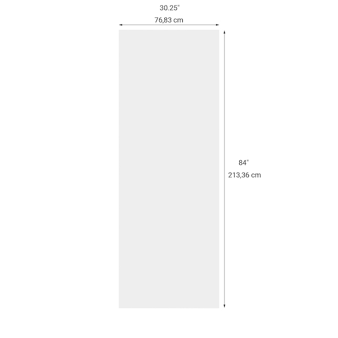 Landon & Co. ELITE Finishing Panel for Refrigerator 30-in x 85-in - Matte White