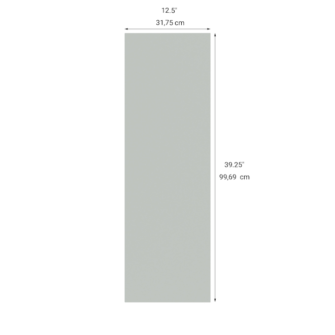 Eklipse Angelite Tall Finishing Cabinet End Panel - 13-in x 39-in - Grey