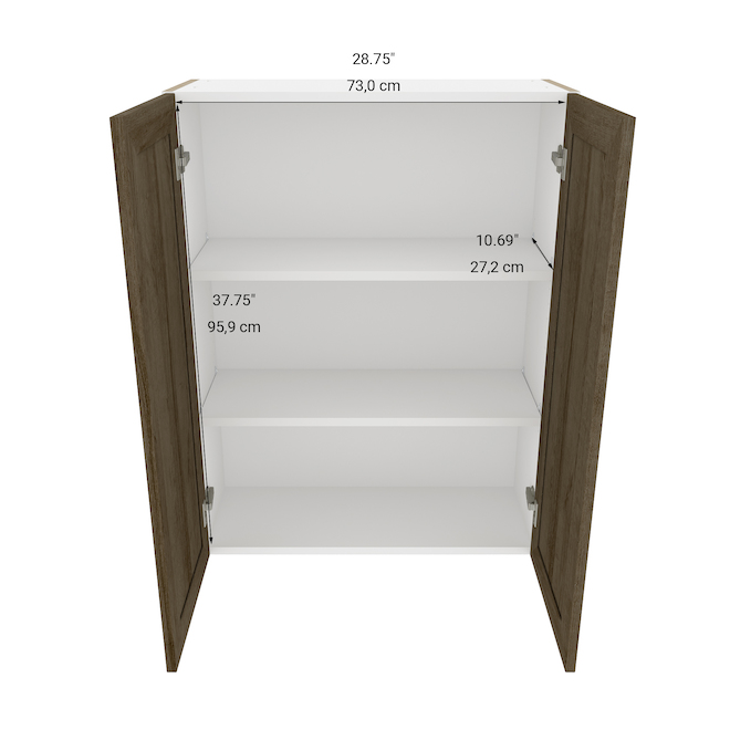 Grande armoire murale à 2 portes Ruby Eklipse par EBSU, mélamine 30 po