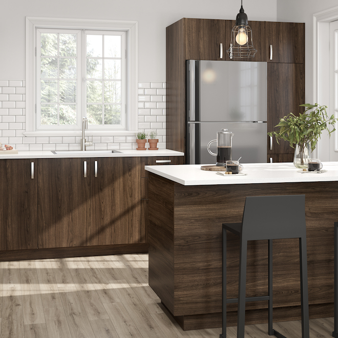 Eklipse Saphir Tall Wall Cabinet 24-in x 39-in - Brown