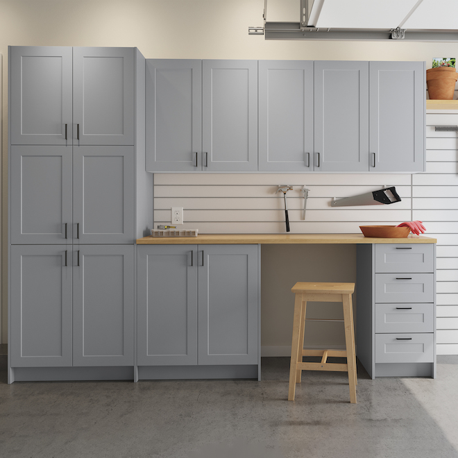 Eklipse Angelite 36-in x 39-in Grey Melamine Tall Wall Cabinet RD-HTG36 ...