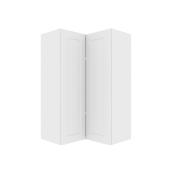 Eklipse Perle Collection Wall Corner Tall Cabinet - 24-in x 39-in - White