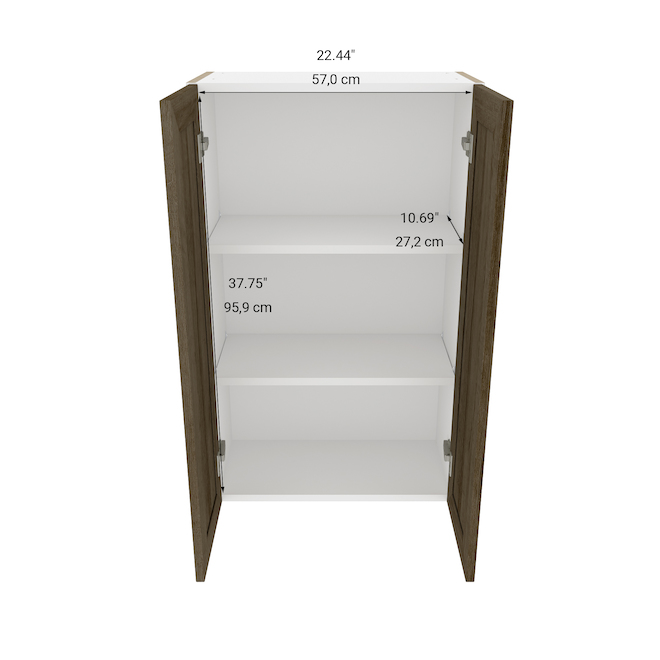 Eklipse Ruby CollectionTall Wall Cabinet 24-in x 39-in - Wood Grain