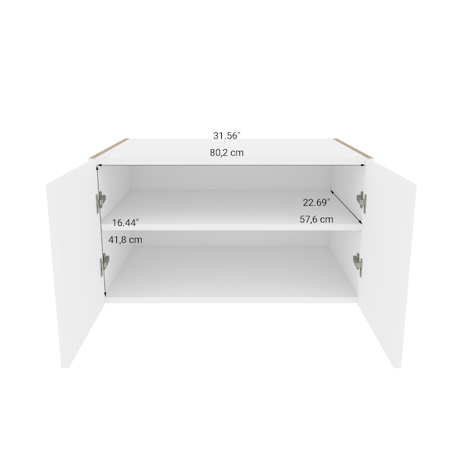 LANDON&CO ELITE Small Cabinet -  33-in x 18-in - Shaker Style - White