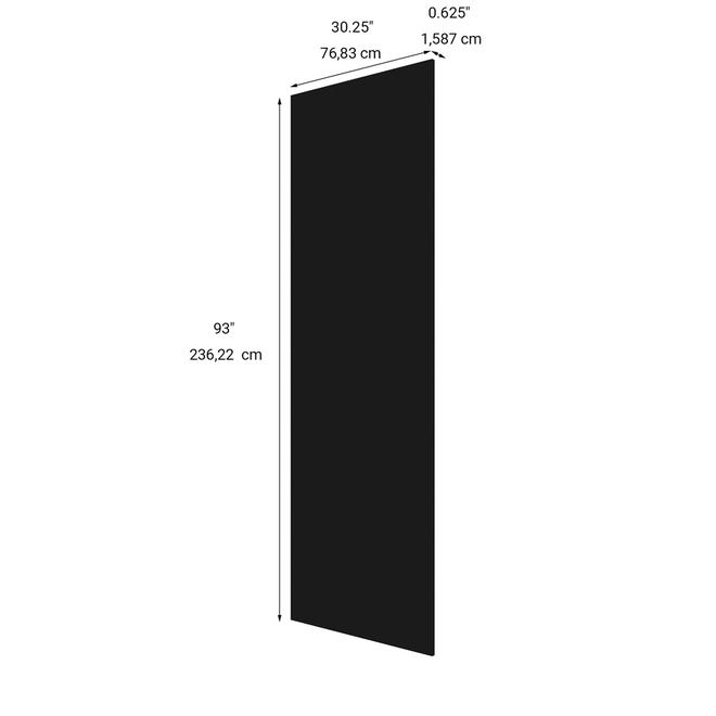 Eklipse Onyx 30.25-in x 93-in Black Melamine Tall Finishing Panel