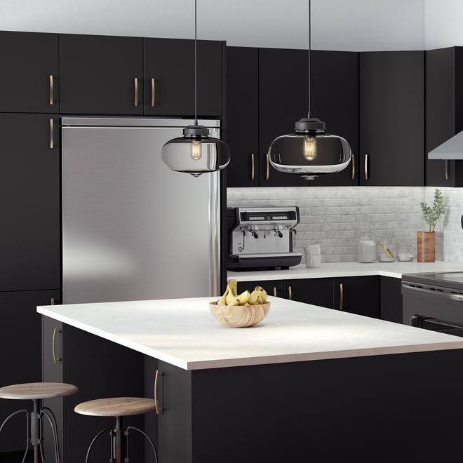 Eklipse Onyx 30.25-in x 93-in Black Melamine Tall Finishing Panel