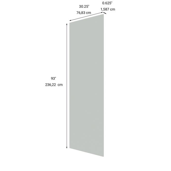 LANDON&CO ELITE Tall Finishing Panel -30.25-in x 93-in - Melamine - Gray