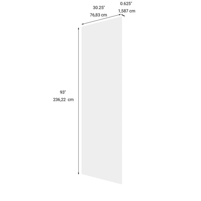 LANDON&CO ELITE Tall Finishing Panel - 30.25-in x 93-in - Melamine - White