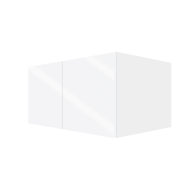 Eklipse Topaz Collection Small Cabinet 36-in x 18-in - White