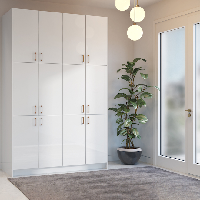 Eklipse Topaz Collection Small Cabinet 36-in x 18-in - White