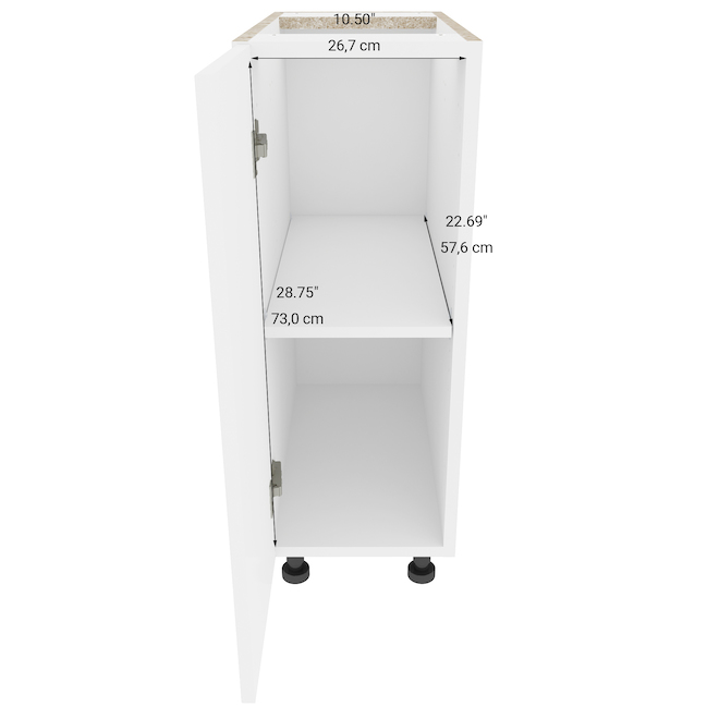 Eklipse Moonstone 12in White Melamine 1Door Base RDB12BL RONA