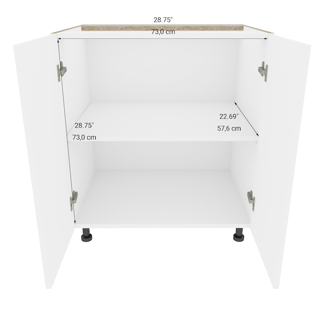 Eklipse Moonstone 30in White Melamine 2Door Base RDB30BL RONA