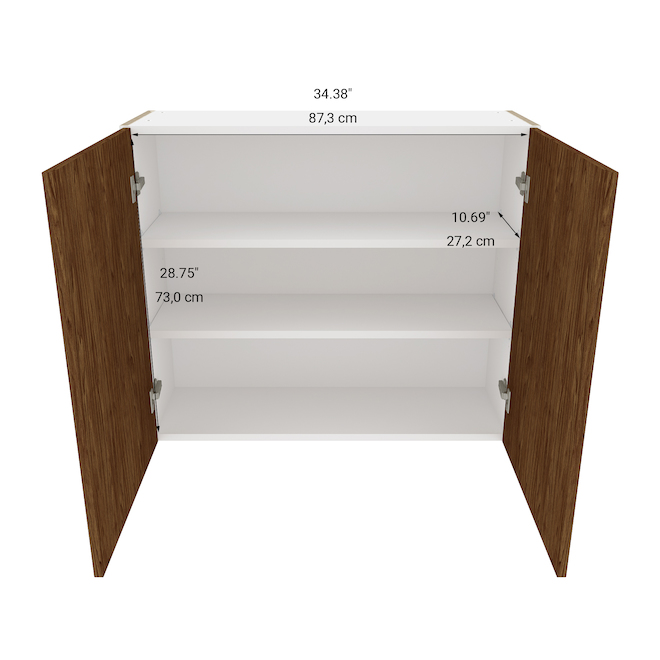 Eklipse Saphir 36in Brown Melamine 2Door Kitchen Wall RDHG36FE RONA