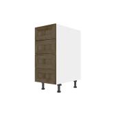 Eklipse Ruby 15.13-in x 34.75-in x 24.38-in Particleboard 4-Drawer Kitchen Base Cabinet