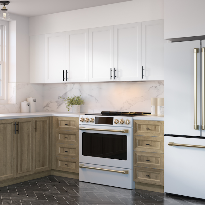 Eklipse Coral 33.06-in x 30.25-in x 12,38 po Particleboard 2-Door Kitchen Wall Cabinet