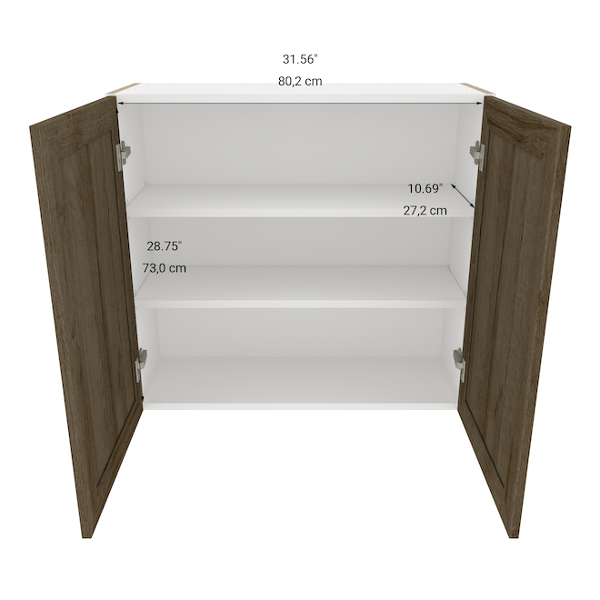 Armoire de cuisine murale Eklipse Ruby à 2 portes de 33,06 po x 30,25