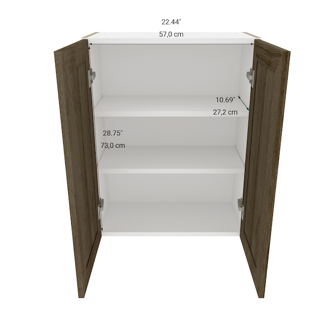 Armoire de cuisine murale Eklipse Ruby à 2 portes de 23,94 po x 30,25