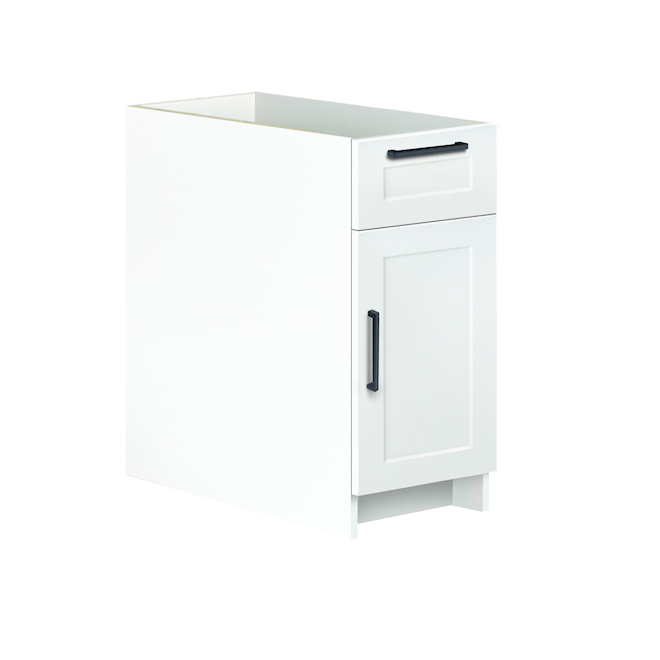 Eklipse 12 x 24 x 27-In 1-Drawer Pearl White Office Base Cabinet