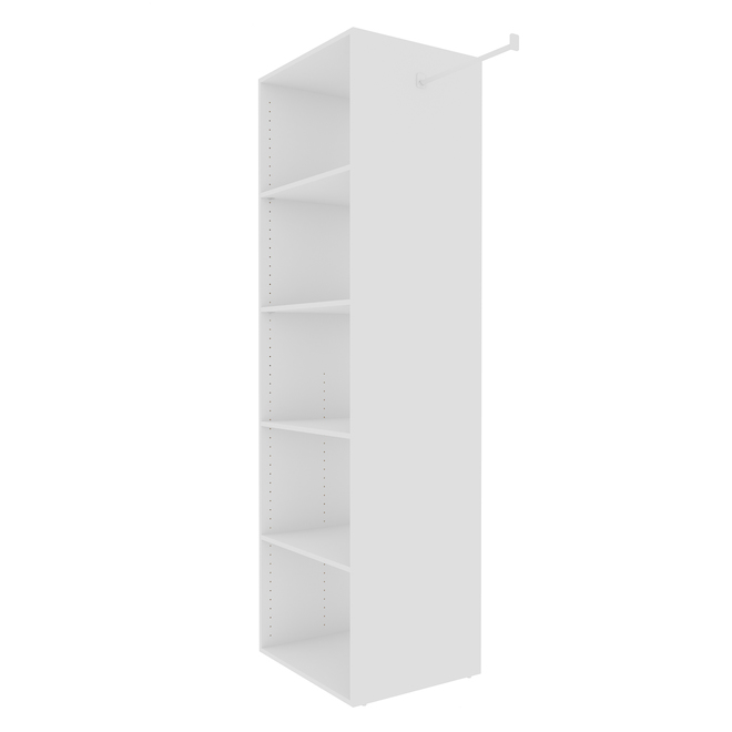 EBSU EnSuite Shelf and Rod Set 24 x 20-in White Wood Composite - 6 Pack