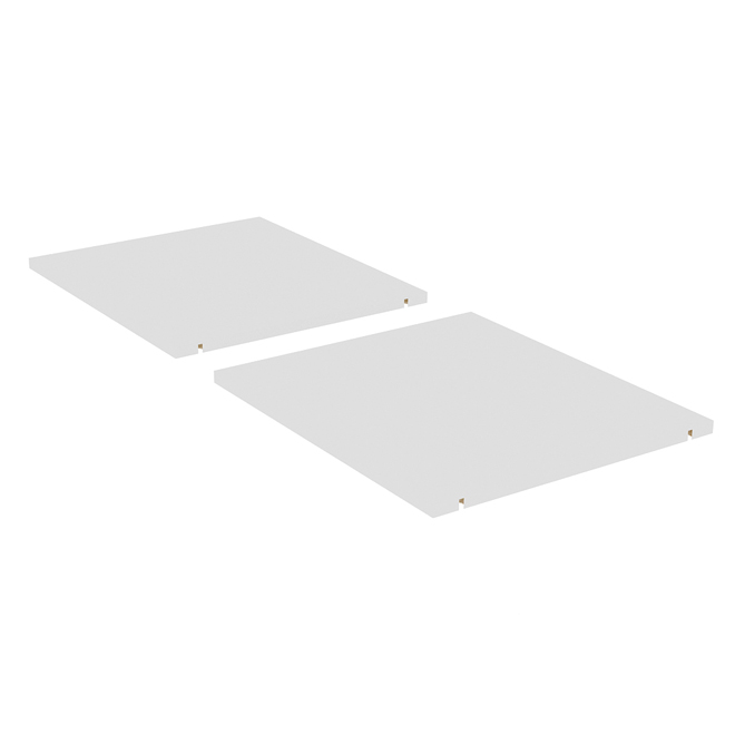 Ensemble de tablette EnSuite de EBSU 18 x 16 po bois composite blanc - paquet de 2