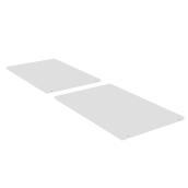 Ensemble de tablette EnSuite de EBSU 24 x 16 po bois composite blanc - paquet de 2