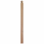 Colonial Elegance Mission Half Newel Post - Hemlock - Natural Finish - 48-in H x 3 1/4-in W