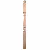 Colonial Elegance Pacific Newel Post - Hemlock - Natural Finish - 48-in H x 3 1/4-in W