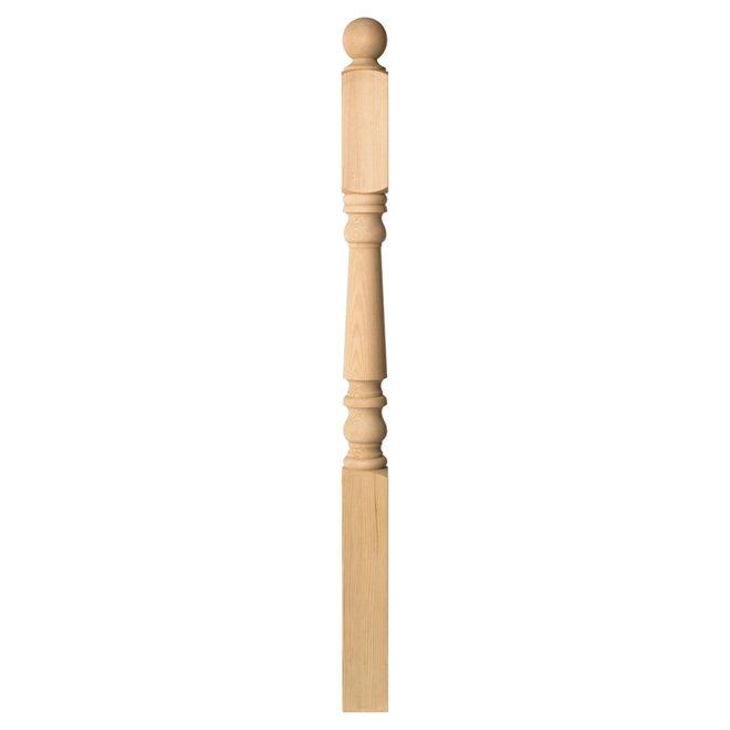 Colonial Elegance Pacific Newel Post - Hemlock - Natural Finish - 60-in ...