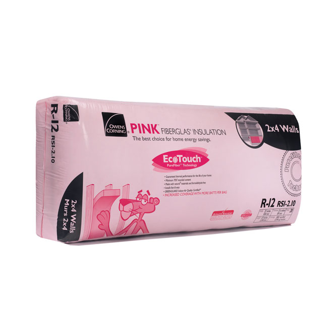 Owens Corning R12 EcoTouch Pink Fiberglas Insulating Batts 120