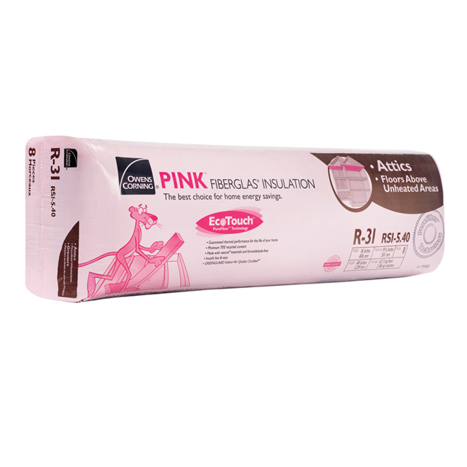 Owens Corning EcoTouch Pink Fibreglass Insulation R31 42.7 sq