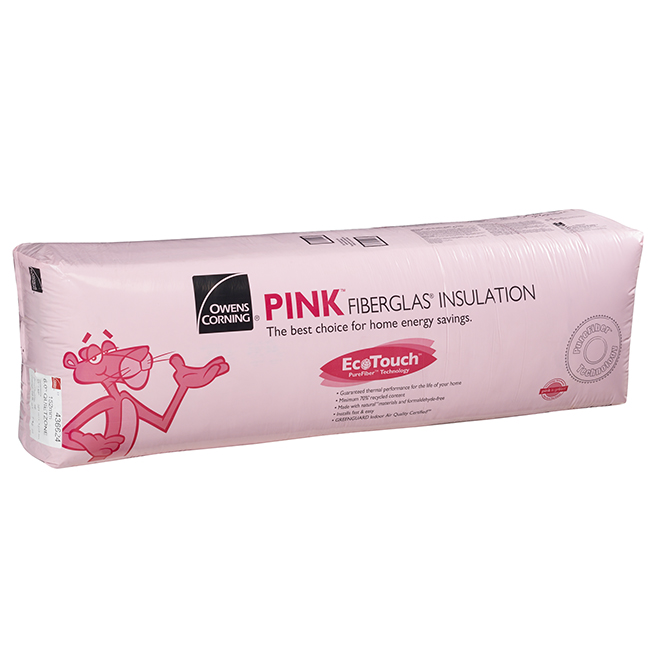 Owens Corning R24 Insulation Bats for Ceilings - EcoTouch Pink Fiberglas - 5.5-in Thick - Energy Star Certified