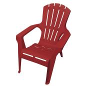 Gracious Living Red Resin Adirondack Deck Chair