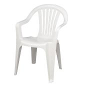 Chaise en résine empilable Caymen, blanc