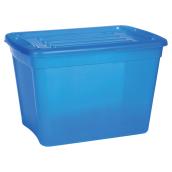Gracious Living All-Purpose Storage Tote - Resin - 39-Litre - Clear Blue