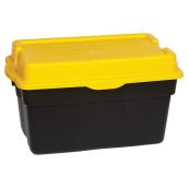 Boîte de rangement robuste, 132 l, noir/jaune