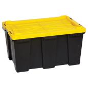Boîte de rangement robuste, 104 l, noir/jaune