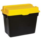 Boîte de rangement robuste, 170 l, noir/jaune