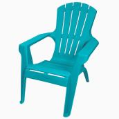 Gracious Living Teal Resin Stackable Adirondack Chair