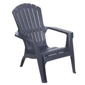Chaise Adirondack en résine, gris mat