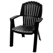 Gracious Living Cape Cod High Back Design Chair Cottage-Style in Resin - Black